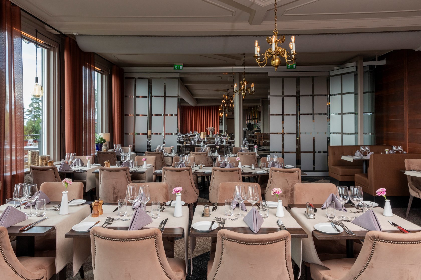 Överblick av restaurangen på Dalecarlia Hotel & Spa i Tällberg